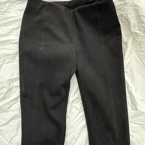 T Tahari Black Faux Suede Leggings